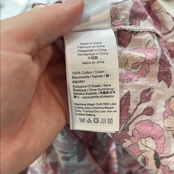 J. Crew Made with Liberty Fabric Floral Pink and White Blouse Womens Small - Picture 9 of 10